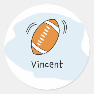 Fußball - Vincent Runder Aufkleber