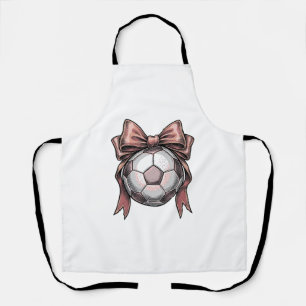Fußball Vintage rosa Schleife Schürze