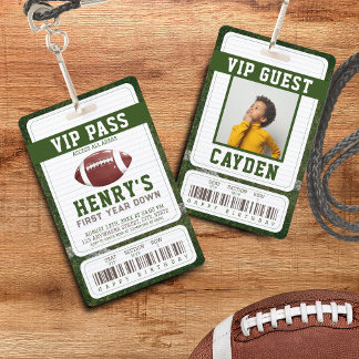 Fußball Vip Pass Foto Geburtstag Ausweis