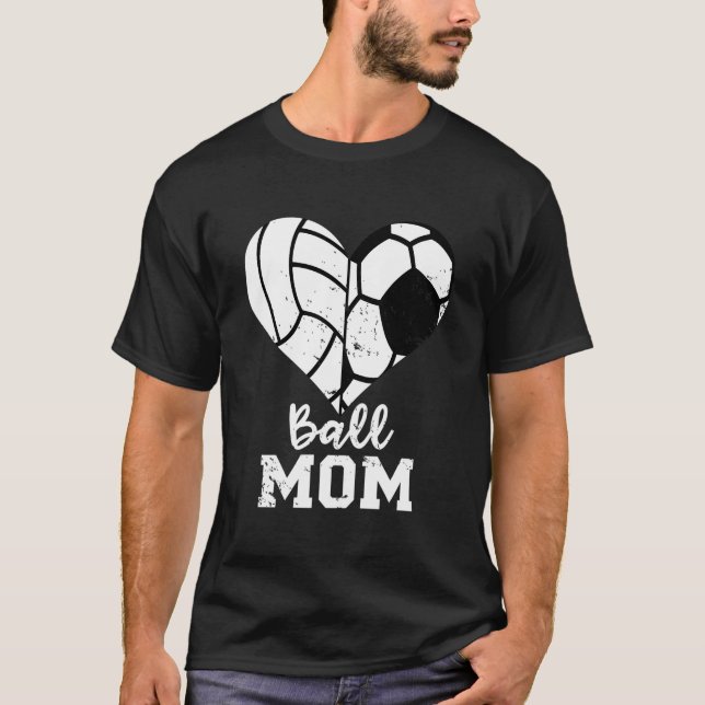 Fußball Volleyball Mama T-Shirt (Vorderseite)