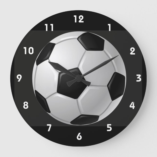 Fußball-Wanduhr Große Wanduhr (Vorderseite)