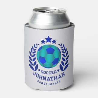 Fußball-Wappen | Helle blaue Sport-Fan-Geschenke  Dosenkühler