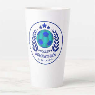 Fußball-Wappen Helle blaue Sport-Fan-Geschenke Milchtasse