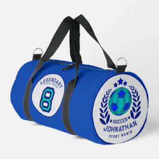 Fußball-Wappen | Leuchtend blaue Sport-Fan-Geschen Duffle Bag