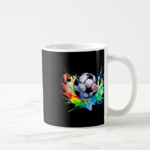 Fußball Wasserfarbe Fußball Artsy Spritzer Spieler Kaffeetasse