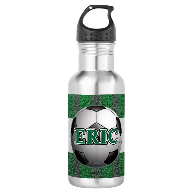 Fußball-Wasserflasche Edelstahlflasche (Vorderseite)