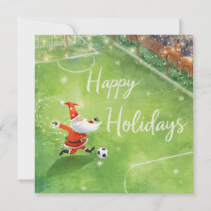 Fußball Weihnachten Feiertage Weihnachtsmann beim