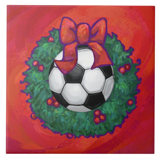 Fußball Weihnachten Fliese (Vorderseite)