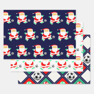 Fußball Weihnachten Geschenkpapier Set