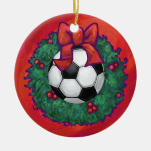 Fußball Weihnachten Keramik Ornament