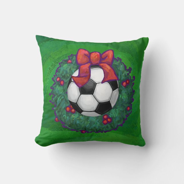 Fußball Weihnachten Kissen (Vorderseite)