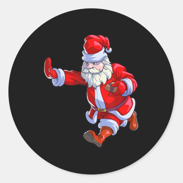 Fußball Weihnachten Männer Kinder Boys Fußball San Runder Aufkleber (Vorderseite)