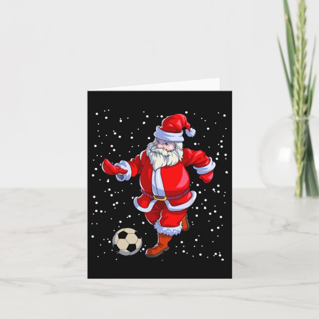 Fußball Weihnachten Männer Kinder Jungen Fußball W Karte (Vorderseite)