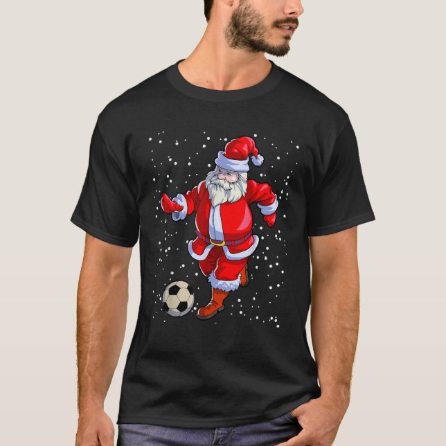 Fußball Weihnachten Männer Kinder Jungen Fußball W T-Shirt (Vorderseite)