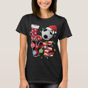 Fußball Weihnachten Pajamas Spaß Rote Karierte Wei T-Shirt