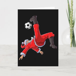 Fußball Weihnachten Santa Fahrrad Kick Xmas Jungen Karte