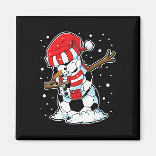 Fußball Weihnachten Schneemann Dabbing Byll Santa  Magnet
