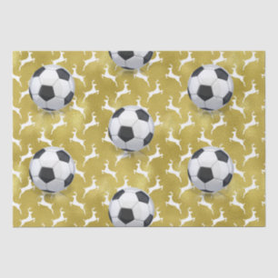 Fußball Weihnachten Thema für Spieler mit Ball Seidenpapier