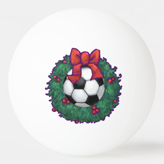 Fußball-Weihnachten Tischtennisball (Rückseite)