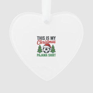 Fußball-Weihnachts-Pyjama-Hemd Ornament