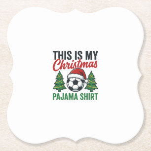 Fußball-Weihnachts-Pyjama-Hemd Untersetzer