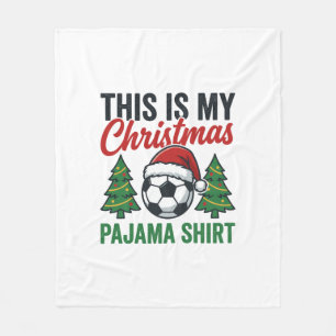 Fußball-Weihnachts-Pyjama-Shirt Fleecedecke
