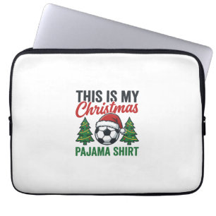 Fußball-Weihnachts-Pyjama-Shirt Laptopschutzhülle