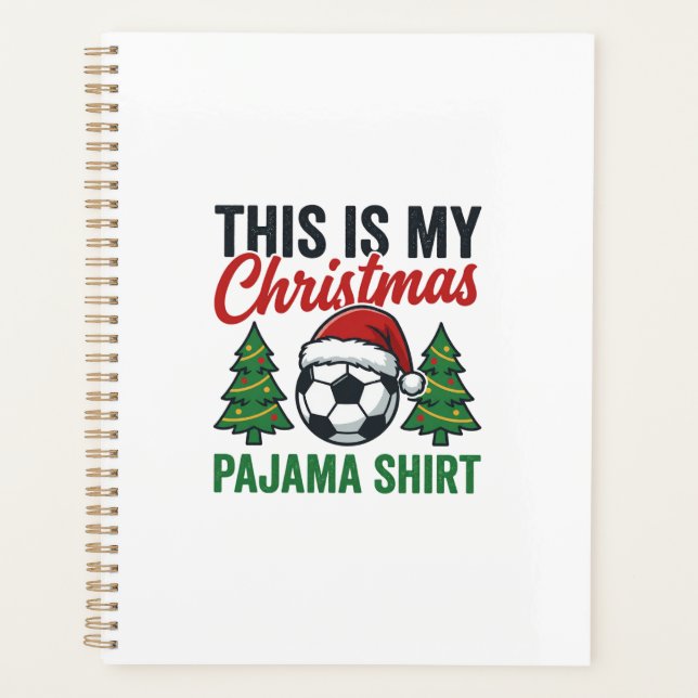 Fußball-Weihnachts-Pyjama-Shirt Planer (Vorderseite)