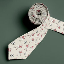 Fußball-Weihnachts-Schlips mit Monogramm