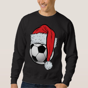 Fußball Weihnachtsball Weihnachtsmannmütze Funny S Sweatshirt
