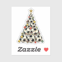 Fußball-Weihnachtsbaum Aufkleber