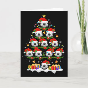 Fußball Weihnachtsbaum Lichter Lustige Xmas Jungen Karte