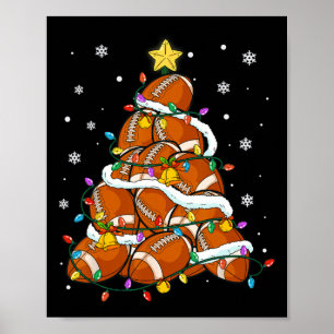 Fußball Weihnachtsbaum Lichter Weihnachten Sport M Poster