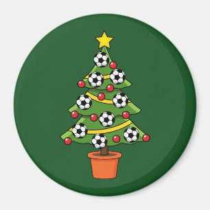Fußball Weihnachtsbaum Magnet