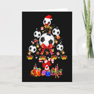 Fußball Weihnachtsbaum Noel Kostüm  Karte