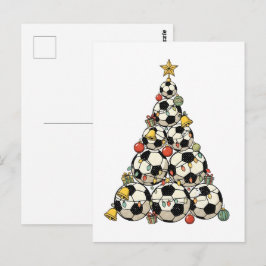 Fußball-Weihnachtsbaum Postkarte
