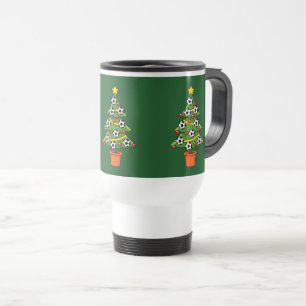 Fußball Weihnachtsbaum Reisebecher