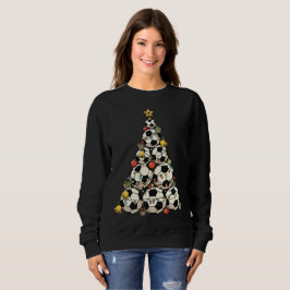 Fußball-Weihnachtsbaum Sweatshirt