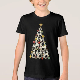 Fußball-Weihnachtsbaum Tri-Blend Shirt