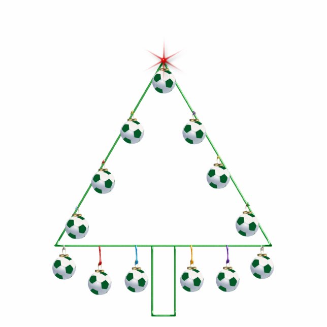 Fußball-Weihnachtsbaum-Verzierung Fotoskulptur Ornament (Vorne)