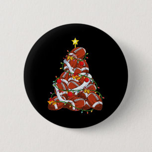 Fußball Weihnachtsbaum Xmas Pajamas Spielertrainer Button