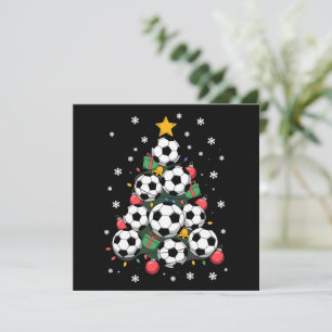Fußball-Weihnachtsbaum Xmas-Spieler Fußballfan Feiertagskarte