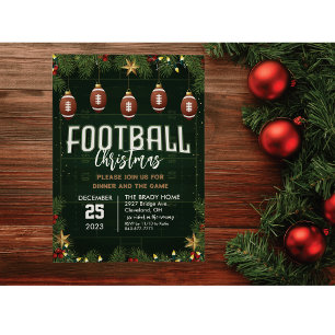 Fußball Weihnachtsessen Party Einladung