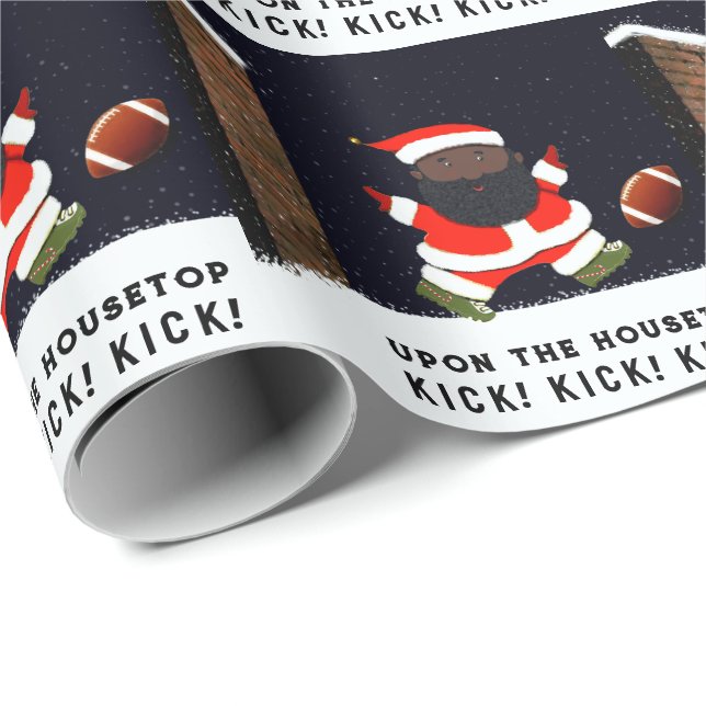 Fußball Weihnachtsgeschenk Geschenkpapier (Rolleneckpunkt)