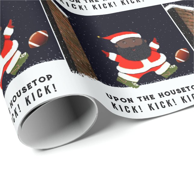 Fußball Weihnachtsgeschenk Geschenkpapier (Rolleneckpunkt)
