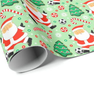 Fußball-Weihnachtsgeschenk-Verpackungspapier Geschenkpapier