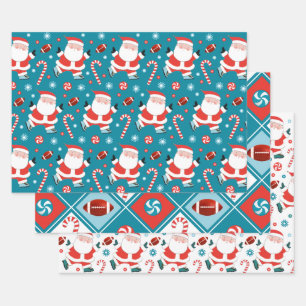 Fußball-Weihnachtsgeschenk-Verpackungspapier Geschenkpapier Set