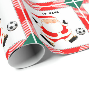 Fußball-Weihnachtsgeschenk von Santa Geschenkpapier