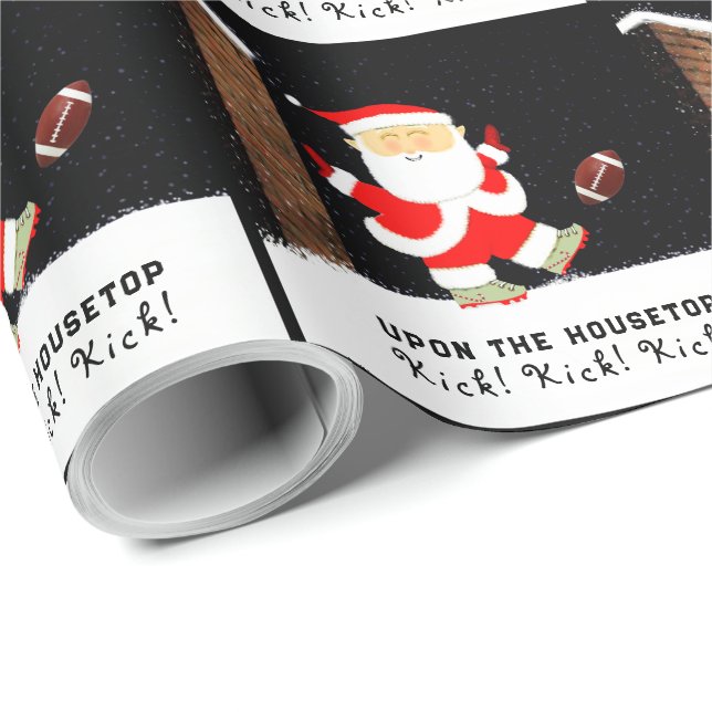 Fußball Weihnachtsgeschenk Wrapping Paper Geschenkpapier (Rolleneckpunkt)
