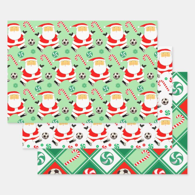 Fußball Weihnachtsgeschenke Wrapping Paper Geschenkpapier Set (Set)